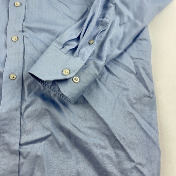 Joseph Abboud Button Up Shirt Mens 17 34/35 Regular Fit Blue - Picture 7 of 10